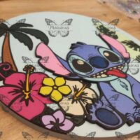 STITCH-1 Placa infantil personalizada en madera - STITCH