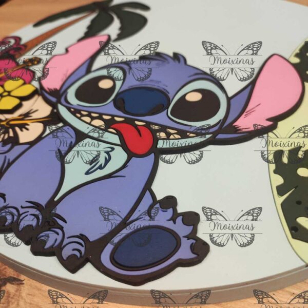 STITCH Placa infantil personalizada en madera - STITCH