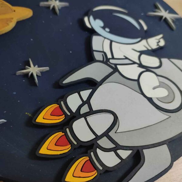 moixinas-ASTRONAUTA-COHETE-3 Placa infantil personalizada en madera - ASTRONAUTA COHETE