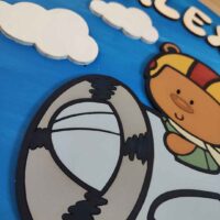 moixinas-AVIONETA Placa infantil personalizada en madera - AVIONETA