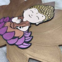 moixinas-BUDA Placa infantil personalizada en madera - BUDA