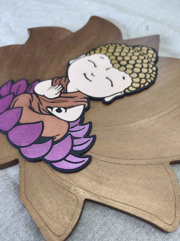 moixinas-BUDA Placa infantil personalizada en madera - BUDA