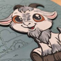 Placa infantil personalizada en madera - CABRA