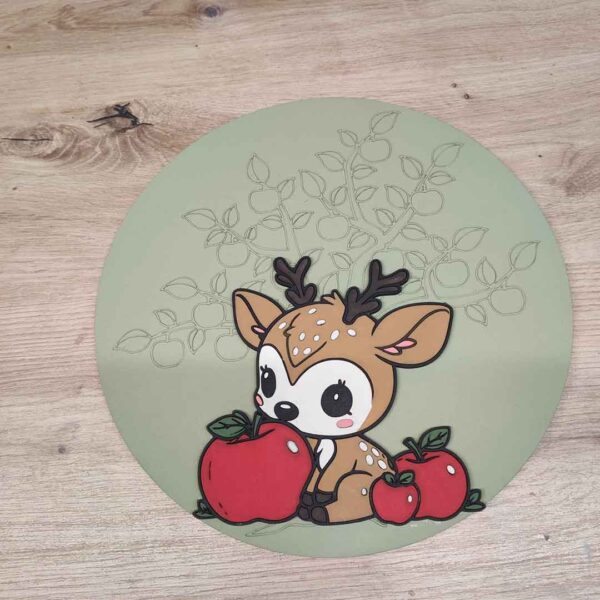 moixinas-CIERVO-1 Placa infantil personalizada en madera - CIERVO