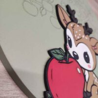 moixinas-CIERVO Placa infantil personalizada en madera - CIERVO