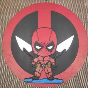 moixinas-DEADPOOL Placa infantil personalizada en madera - DEADPOOL