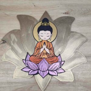 moixinas-DIOSA-KWAN-YIN-1 Placa infantil personalizada en madera - KAWAN YIN