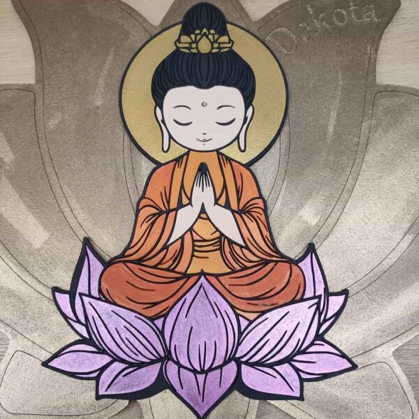 moixinas-DIOSA-KWAN-YIN-2 Placa infantil personalizada en madera - KAWAN YIN