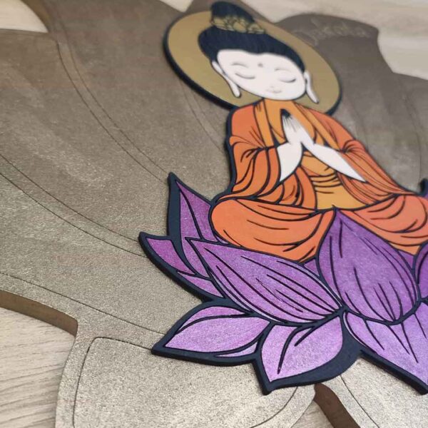 moixinas-DIOSA-KWAN-YIN Placa infantil personalizada en madera - KAWAN YIN