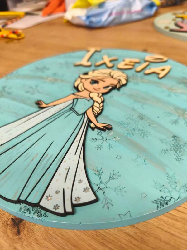 moixinas-FROZEN-1 Placa infantil personalizada en madera - FROZEN