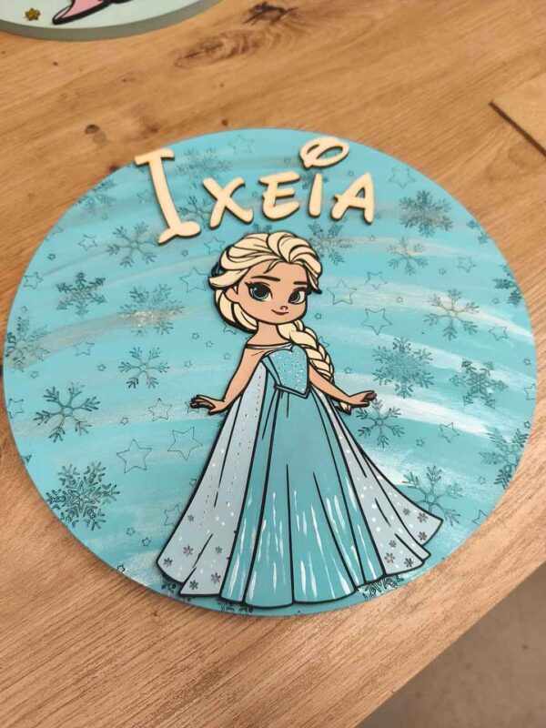 moixinas-FROZEN-2 Placa infantil personalizada en madera - FROZEN