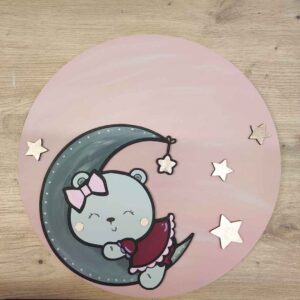 moixinas-GATA-LUNA-2 Placa infantil personalizada en madera - GATA LUNA / GATITA LUNA