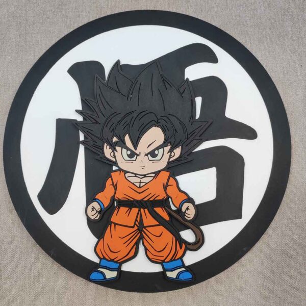 moixinas-GOKU-1 Placa infantil personalizada en madera - GOKU