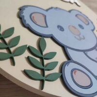 moixinas-KOALA-1 Placa infantil personalizada en madera - KOALA