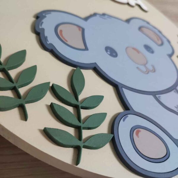 moixinas-KOALA-1 Placa infantil personalizada en madera - KOALA