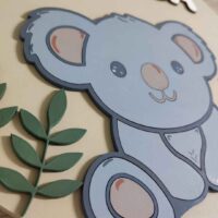 moixinas-KOALA Placa infantil personalizada en madera - KOALA