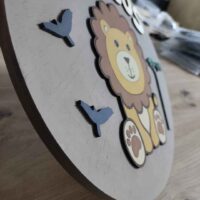 moixinas-LEÓN Placa infantil personalizada en madera - LEÓN / LEON