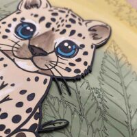 moixinas-LEOPARDO-1 Placa infantil personalizada en madera - LEOPARDO