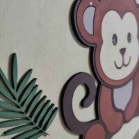 moixinas-MONO-1 Placa infantil personalizada en madera - MONITO