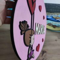 moixinas-NENA-COLUMPIO Placa infantil personalizada en madera - NENA COLUMPIO