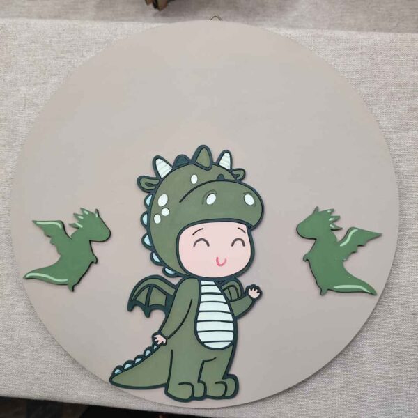 moixinas-NENE-DINO-VERDE-1 Placa infantil personalizada en madera - NENE DINO VERDE