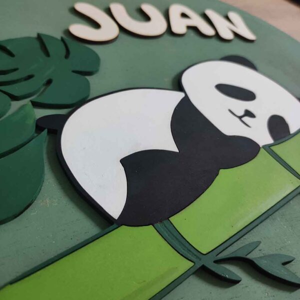 moixinas-PANDA-1 Placa infantil personalizada en madera - PANDA