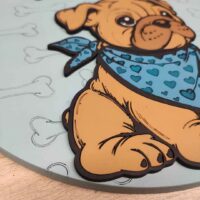 moixinas-PERRITO Placa infantil personalizada en madera - PERRITO