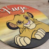 moixinas-SIMBA-1 Placa infantil personalizada en madera - SIMBA