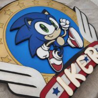 moixinas-SONIC Placa infantil personalizada en madera - SONIC