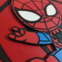 moixinas-SPIDERMAN Placa infantil personalizada en madera - SPIDERMAN