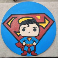 moixinas-SUPERMAN-1 Placa infantil personalizada en madera - SUPERMAN