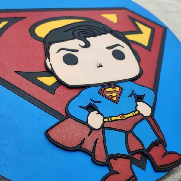 moixinas-SUPERMAN-2 Placa infantil personalizada en madera - SUPERMAN