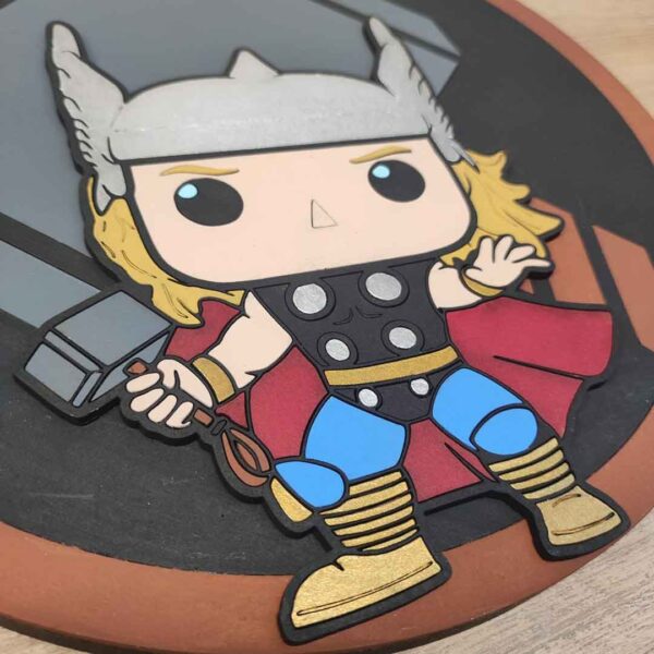 moixinas-THOR Placa infantil personalizada en madera - THOR