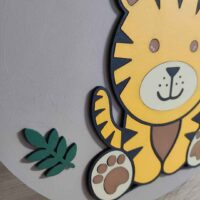 moixinas-TIGRE-1 Placa infantil personalizada en madera - TIGRE