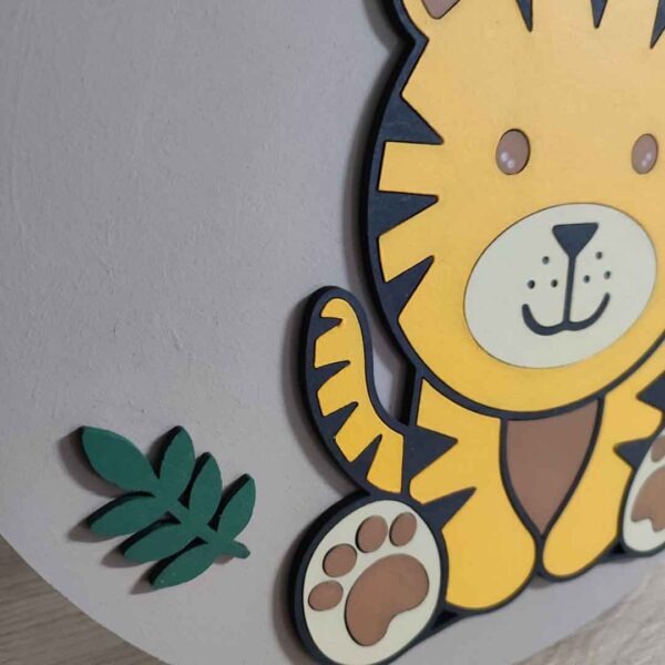 moixinas-TIGRE-1 Placa infantil personalizada en madera - TIGRE