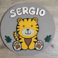 moixinas-TIGRE-3 Placa infantil personalizada en madera - TIGRE