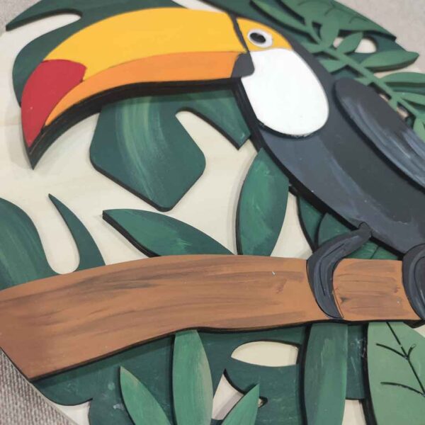 moixinas-TUCÁN-3D Placa infantil personalizada en madera - TUCAN 3D
