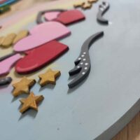 moixinas-UNICORNIO-2 Placa infantil personalizada en madera - UNICORNIO