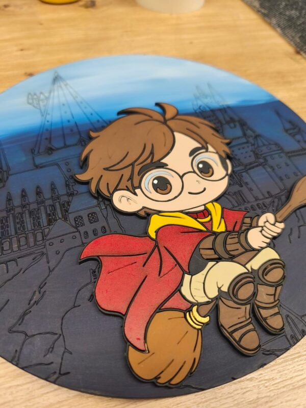 Placa infantil personalizada en madera - HARRY POTTER