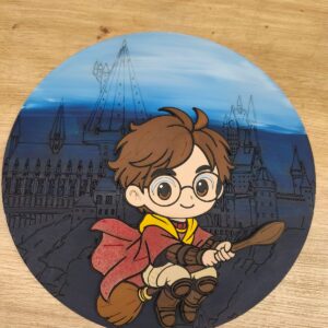 Placa infantil personalizada en madera - HARRY POTTER