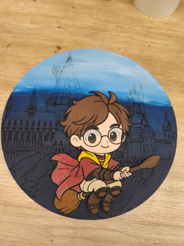 Placa infantil personalizada en madera - HARRY POTTER