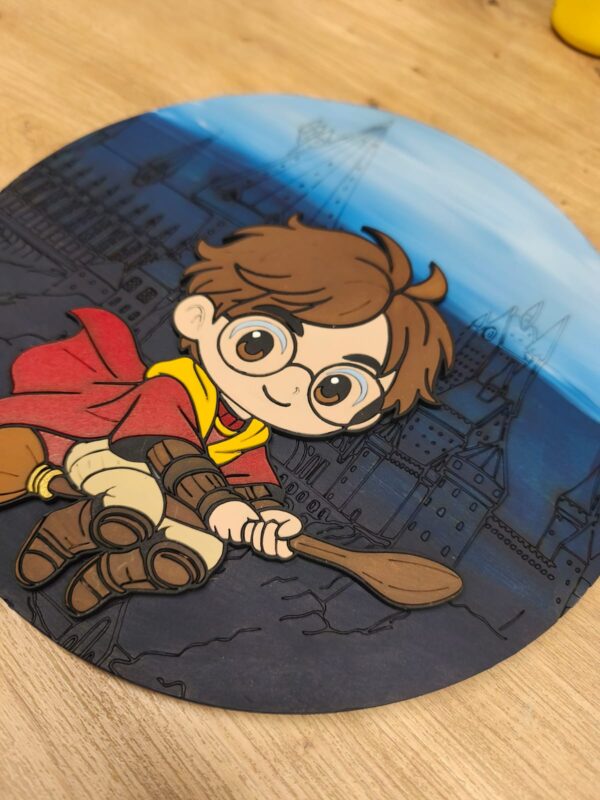 Placa infantil personalizada en madera - HARRY POTTER